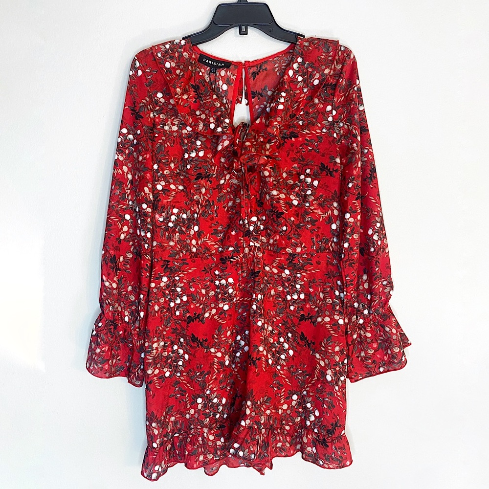 Red Floral Romper